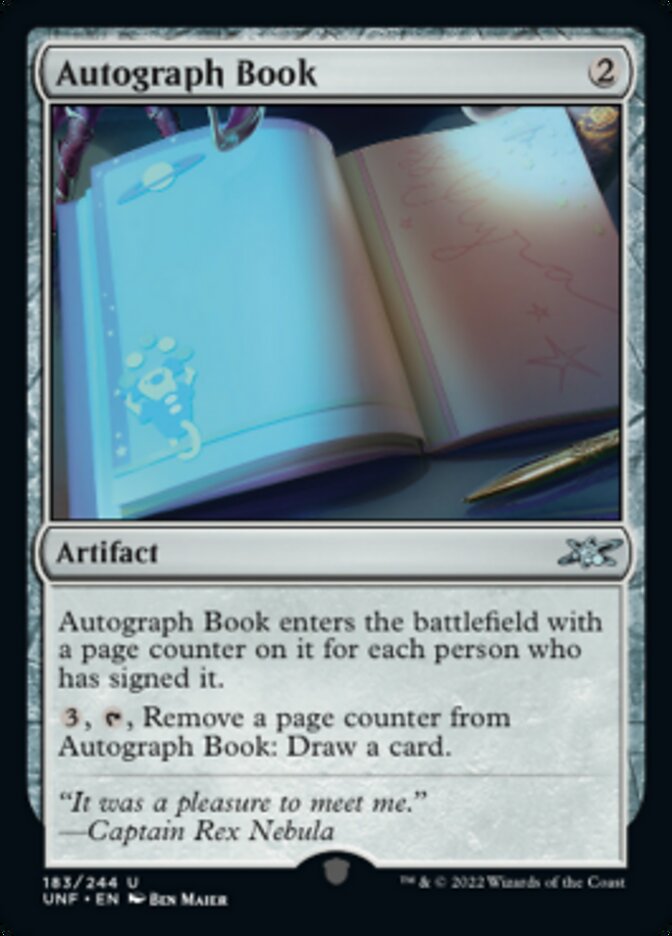 Autograph Book [Unfinity] | Exor Games New Glasgow