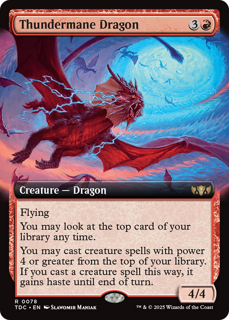 Thundermane Dragon (Extended Art) [Tarkir: Dragonstorm Commander] | Exor Games New Glasgow