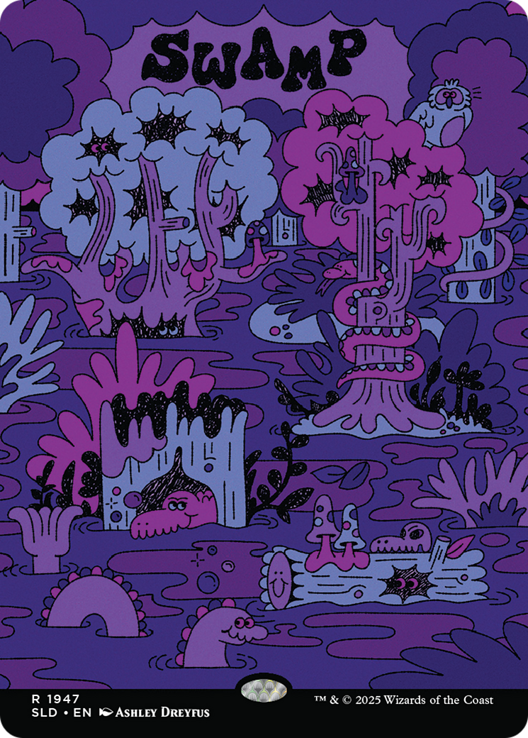 Swamp (1947) (Rainbow Foil) [Secret Lair Drop Series] | Exor Games New Glasgow