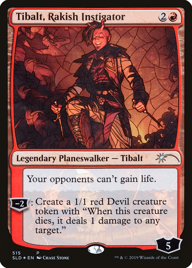 Tibalt, Rakish Instigator (Stained Glass) [Secret Lair Drop Promos] | Exor Games New Glasgow