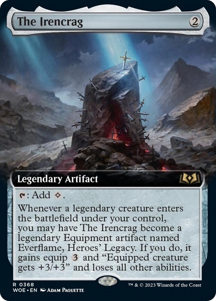 The Irencrag (Extended Art) [Wilds of Eldraine] | Exor Games New Glasgow