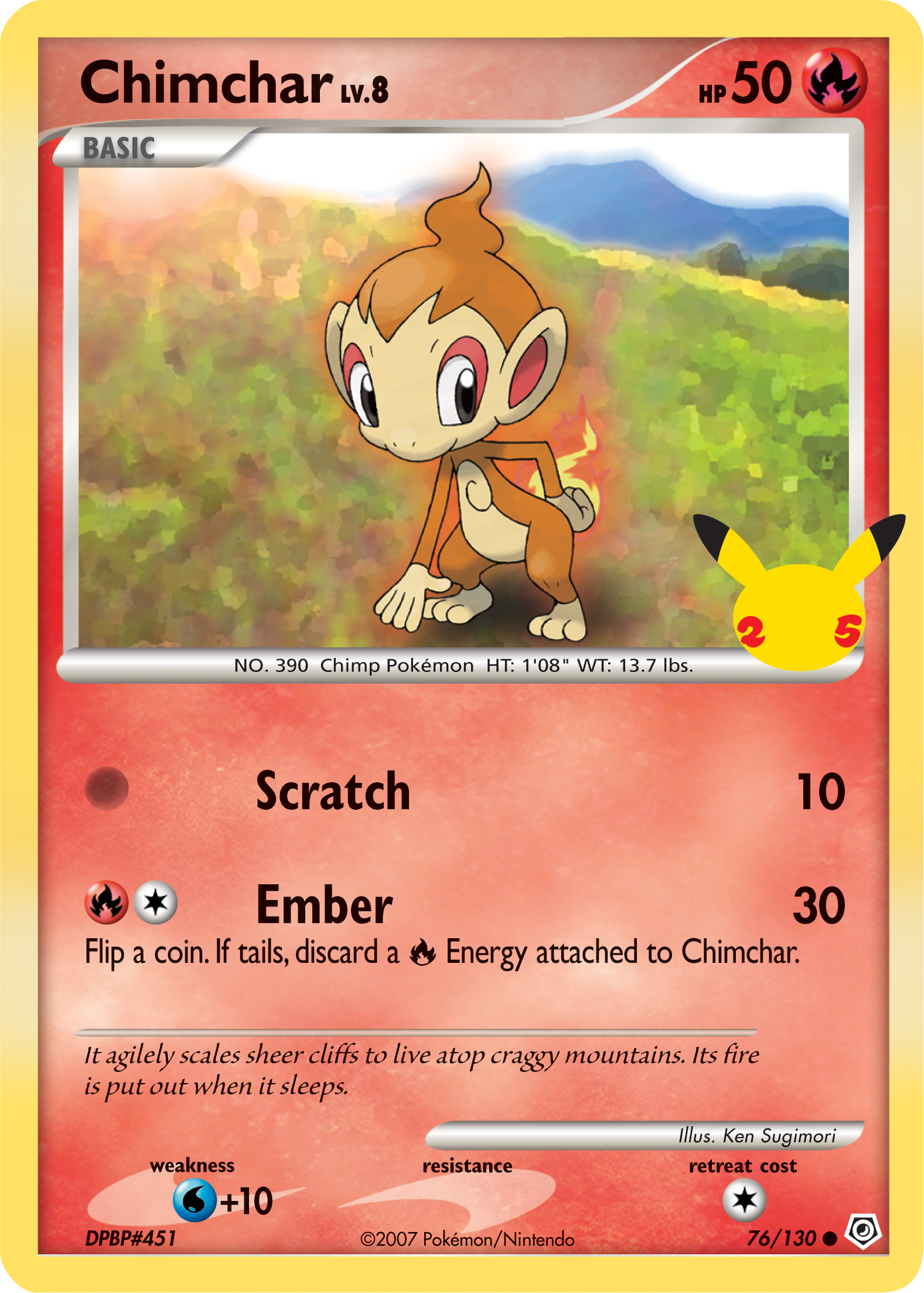 Chimchar (76/130) (Jumbo Card) [First Partner Pack] | Exor Games New Glasgow