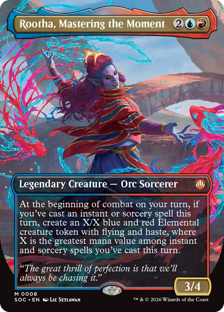 Rootha, Mastering the Moment (Borderless) [Secrets of Strixhaven Commander] | Exor Games New Glasgow