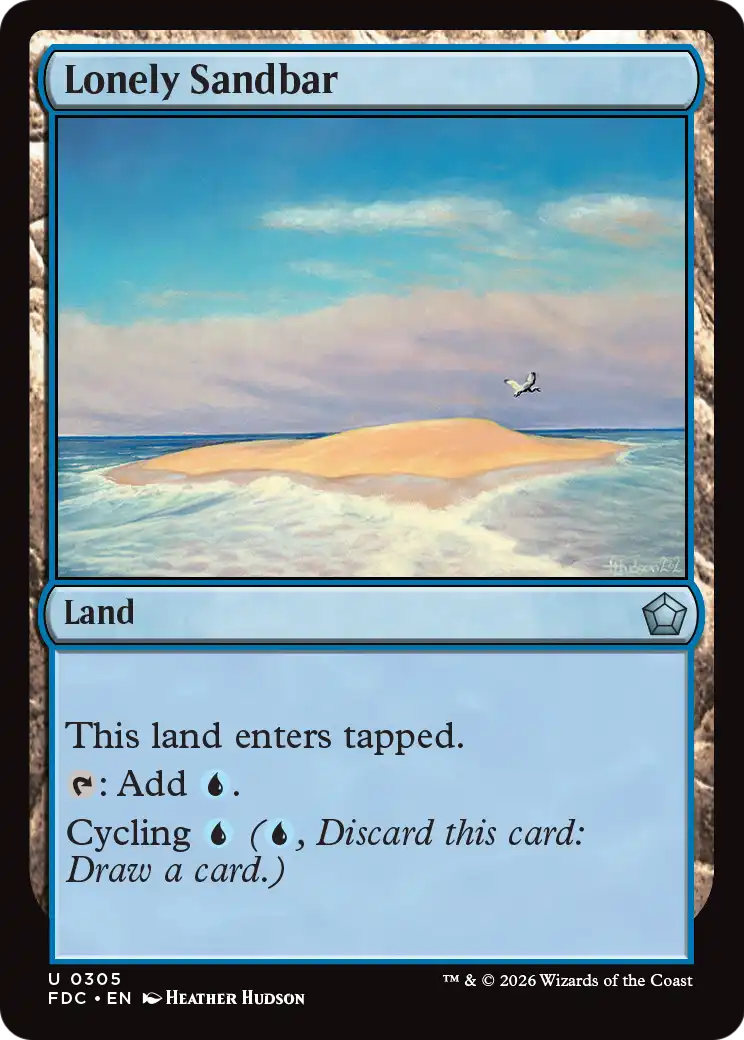 Lonely Sandbar [Foundations Commander] | Exor Games New Glasgow