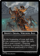 Bounty: Eriana, Wrecking Ball // Bounty Rules Double-Sided Token [Outlaws of Thunder Junction Commander Tokens] | Exor Games New Glasgow