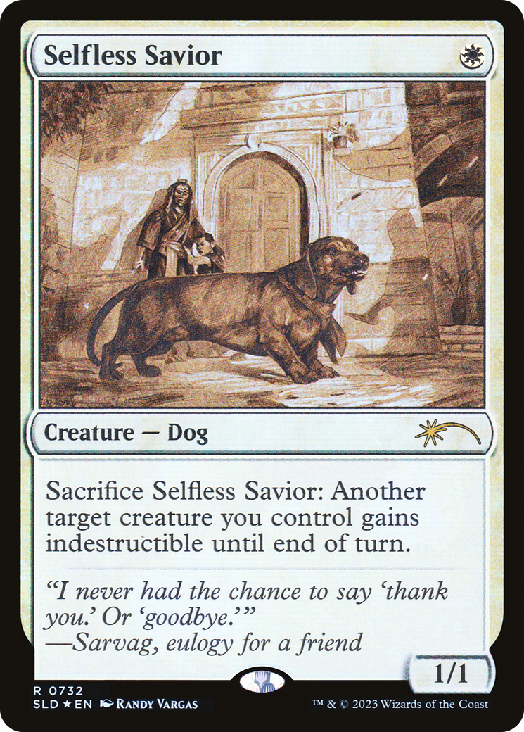 Selfless Savior (Sketch) [Secret Lair Drop Promos] | Exor Games New Glasgow