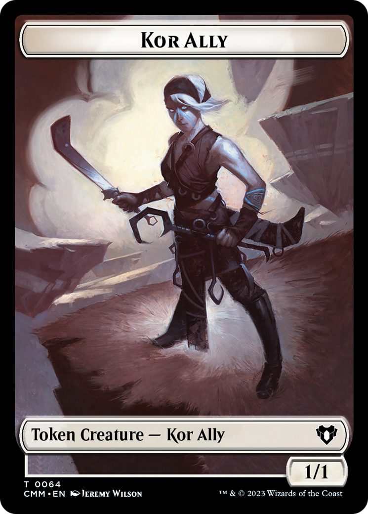 Wall // Kor Ally Double-Sided Token [Commander Masters Tokens] | Exor Games New Glasgow