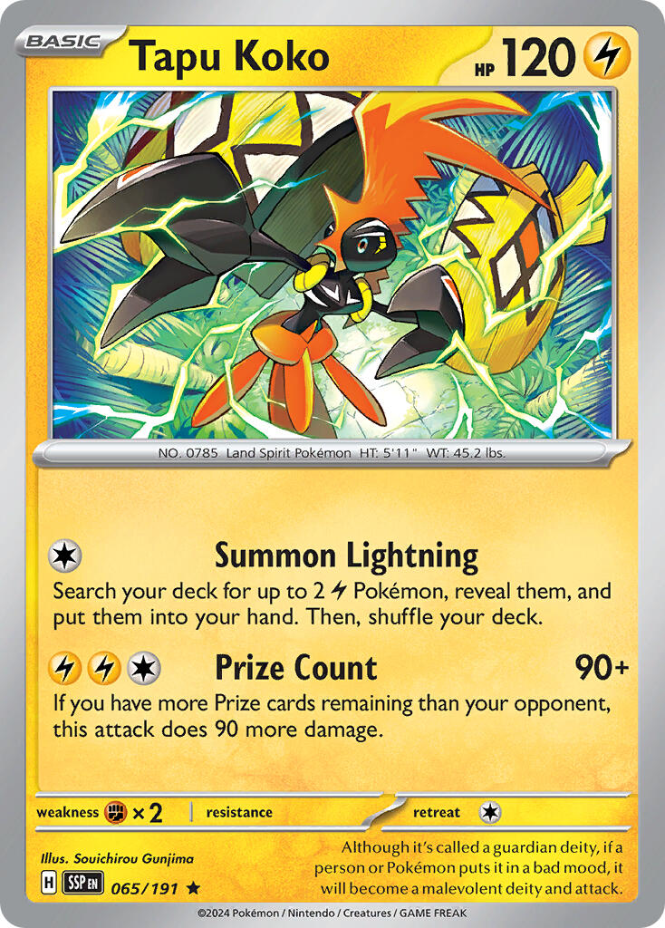 Tapu Koko (065/191) (Theme Deck Exclusive) [Scarlet & Violet: Surging Sparks] | Exor Games New Glasgow