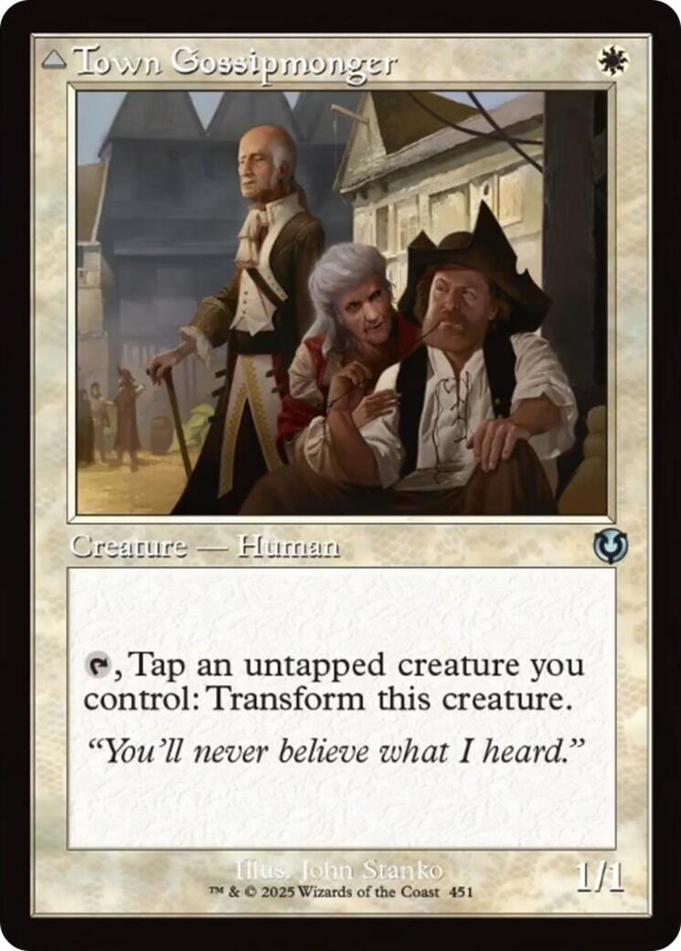 Town Gossipmonger // Incited Rabble (Retro Frame) [Innistrad Remastered] | Exor Games New Glasgow