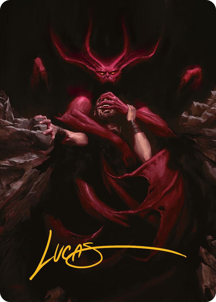 Infernal Grasp Art Card (Gold-Stamped Signature) [Innistrad Remastered Art Series] | Exor Games New Glasgow