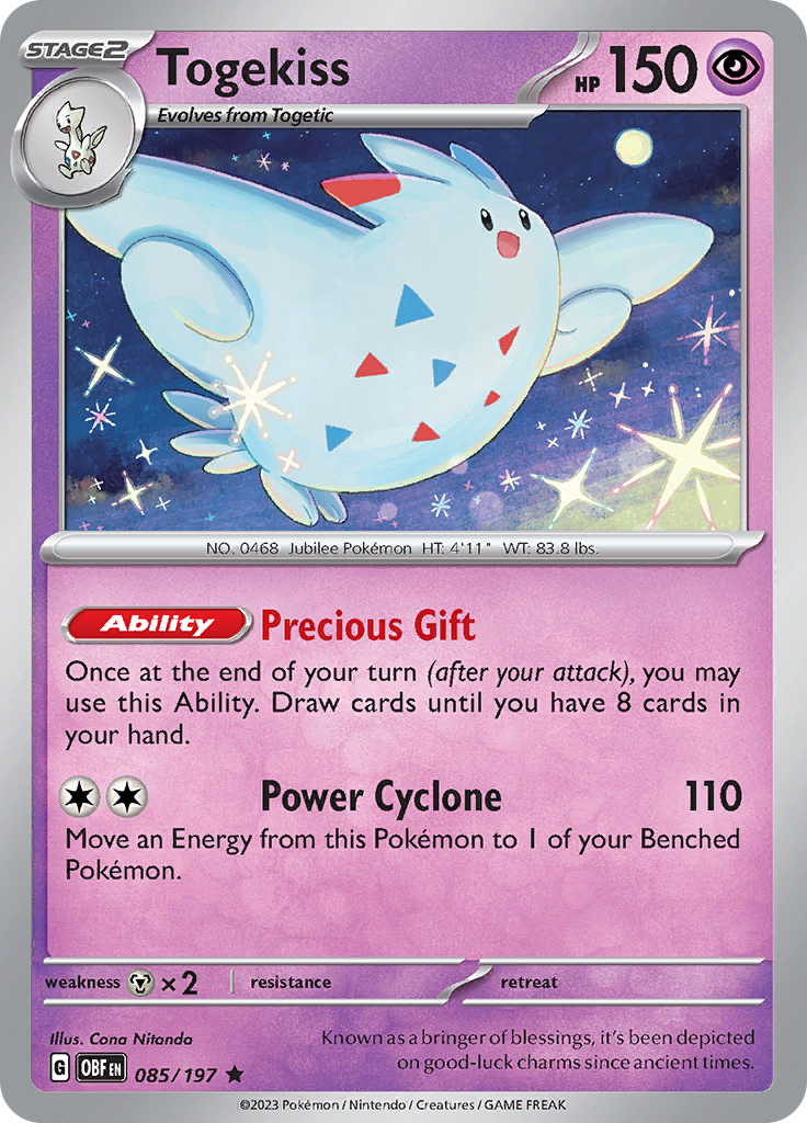 Togekiss (085/197) [Scarlet & Violet: Obsidian Flames] | Exor Games New Glasgow