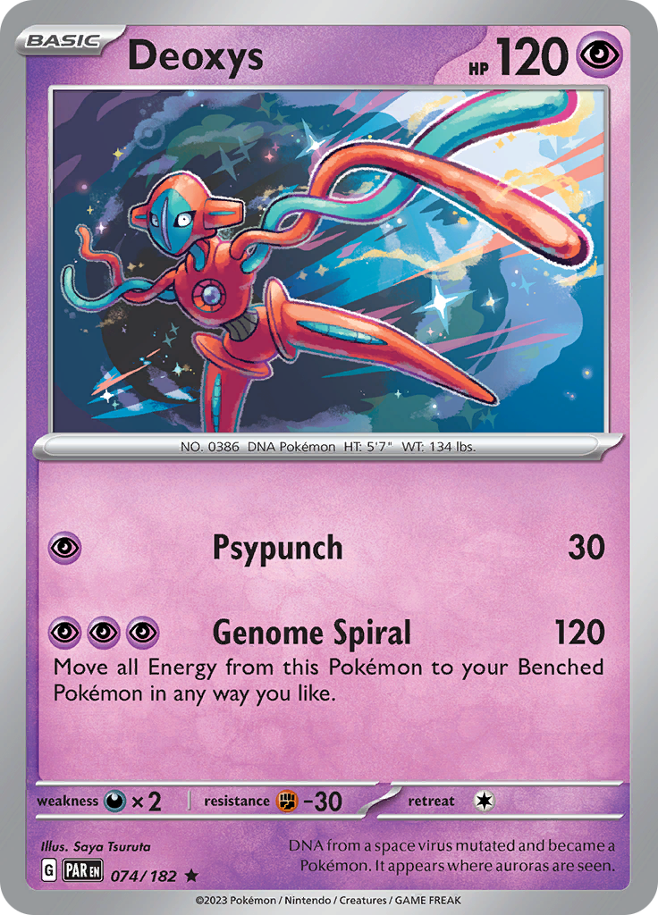 Deoxys (074/182) [Scarlet & Violet: Paradox Rift] | Exor Games New Glasgow