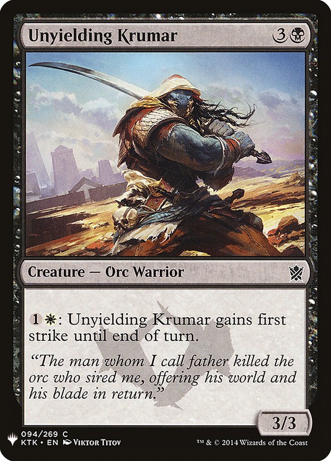 Unyielding Krumar [Mystery Booster] | Exor Games New Glasgow