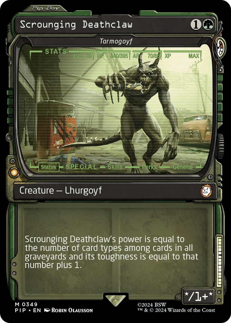 Scrounging Deathclaw - Tarmogoyf (Showcase) [Fallout] | Exor Games New Glasgow