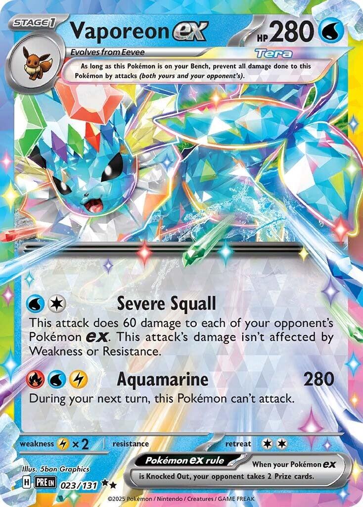 Vaporeon ex (023/131) [Scarlet & Violet: Prismatic Evolutions] | Exor Games New Glasgow