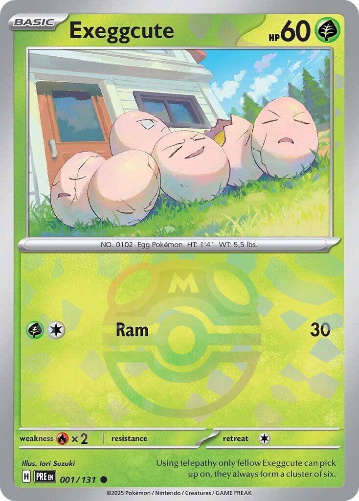 Exeggcute (001/131) (Master Ball Pattern) [Scarlet & Violet: Prismatic Evolutions] | Exor Games New Glasgow