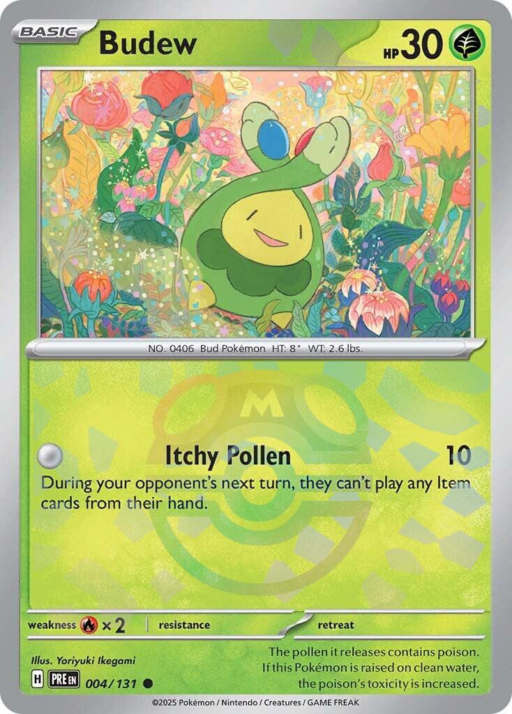 Budew (004/131) (Master Ball Pattern) [Scarlet & Violet: Prismatic Evolutions] | Exor Games New Glasgow