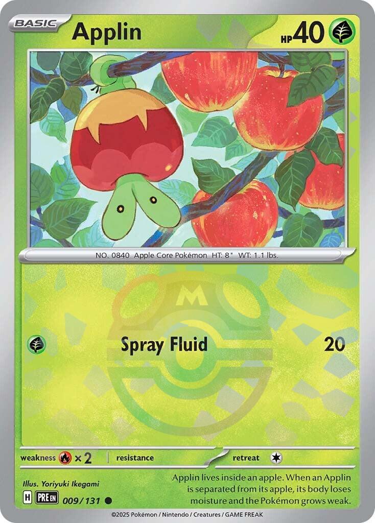 Applin (009/131) (Master Ball Pattern) [Scarlet & Violet: Prismatic Evolutions] | Exor Games New Glasgow