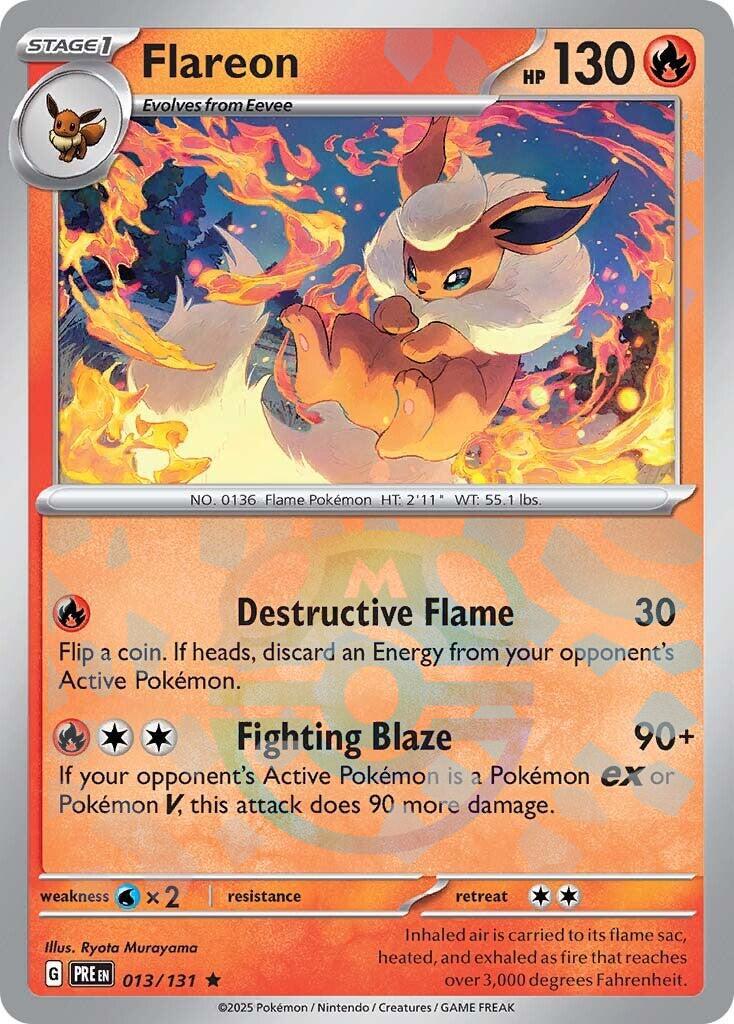Flareon (013/131) (Master Ball Pattern) [Scarlet & Violet: Prismatic Evolutions] | Exor Games New Glasgow