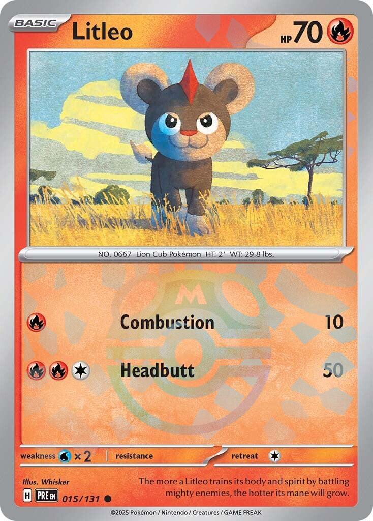 Litleo (015/131) (Master Ball Pattern) [Scarlet & Violet: Prismatic Evolutions] | Exor Games New Glasgow