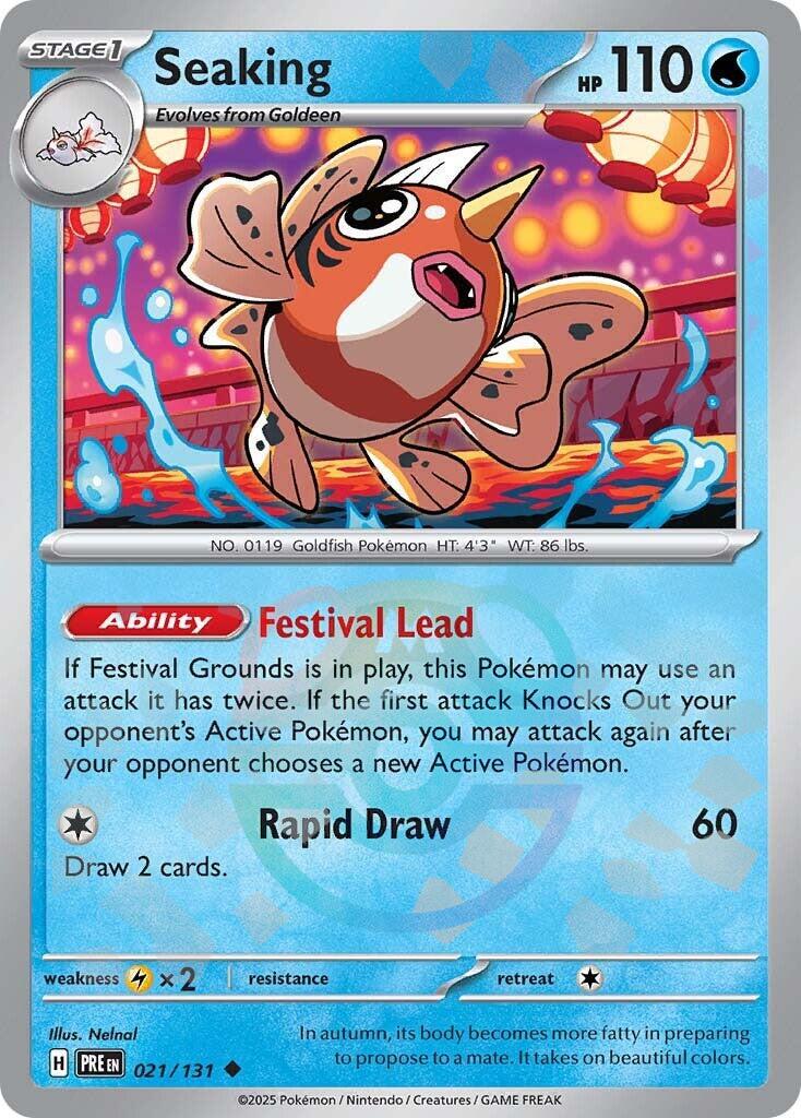 Seaking (021/131) (Master Ball Pattern) [Scarlet & Violet: Prismatic Evolutions] | Exor Games New Glasgow