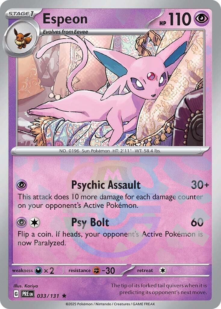 Espeon (033/131) (Master Ball Pattern) [Scarlet & Violet: Prismatic Evolutions] | Exor Games New Glasgow