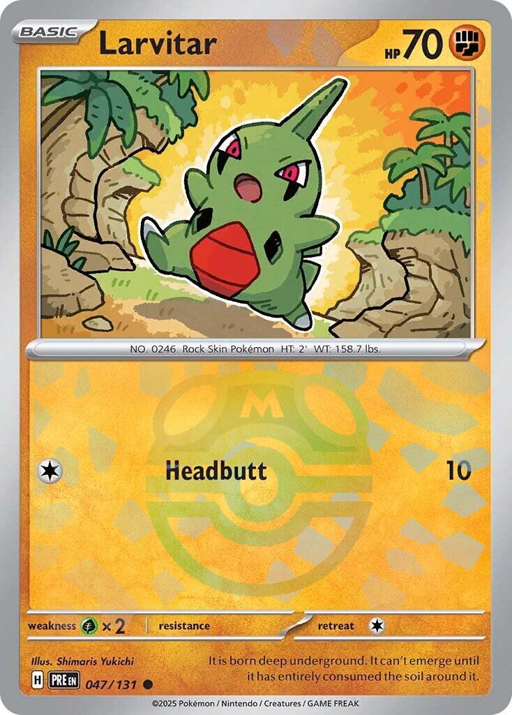 Larvitar (047/131) (Master Ball Pattern) [Scarlet & Violet: Prismatic Evolutions] | Exor Games New Glasgow