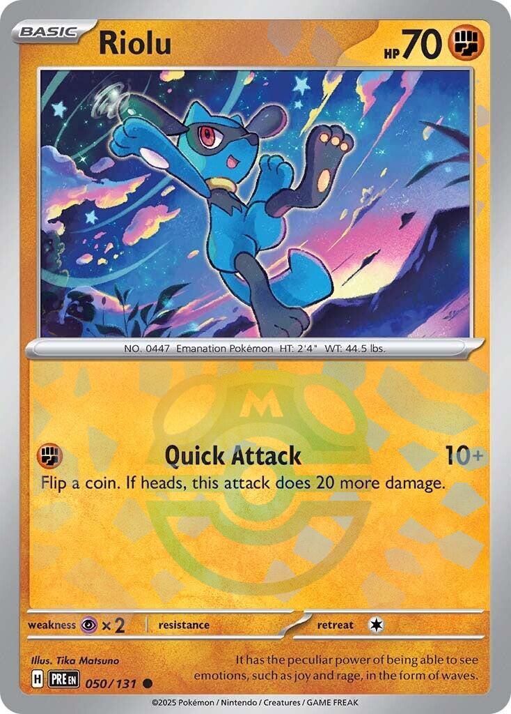Riolu (050/131) (Master Ball Pattern) [Scarlet & Violet: Prismatic Evolutions] | Exor Games New Glasgow