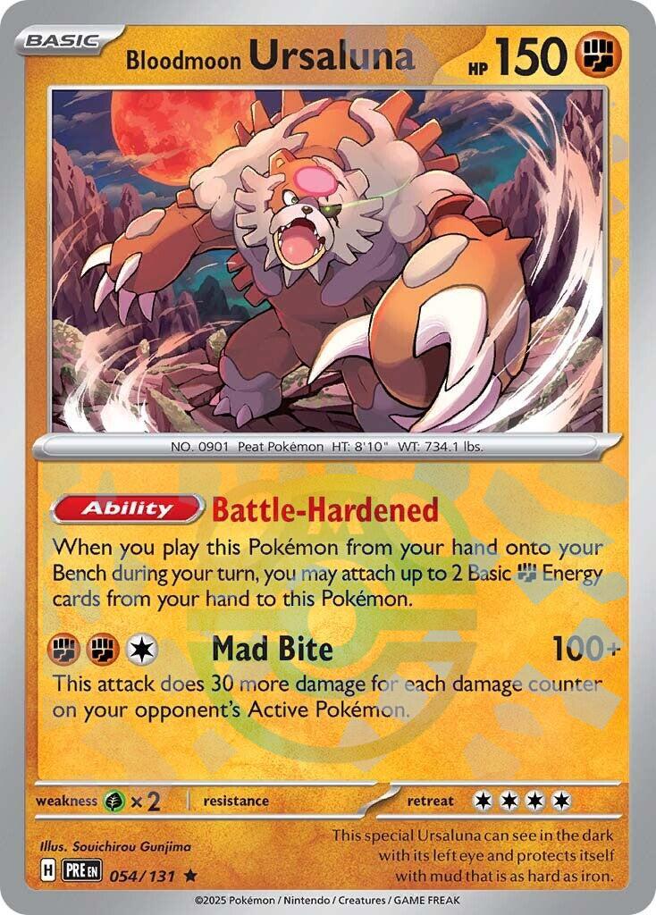 Bloodmoon Ursaluna (054/131) (Master Ball Pattern) [Scarlet & Violet: Prismatic Evolutions] | Exor Games New Glasgow