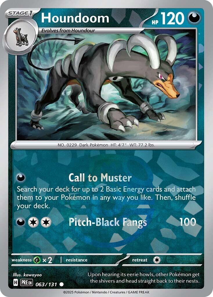 Houndoom (063/131) (Master Ball Pattern) [Scarlet & Violet: Prismatic Evolutions] | Exor Games New Glasgow