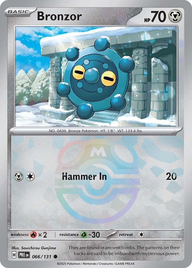 Bronzor (066/131) (Master Ball Pattern) [Scarlet & Violet: Prismatic Evolutions] | Exor Games New Glasgow