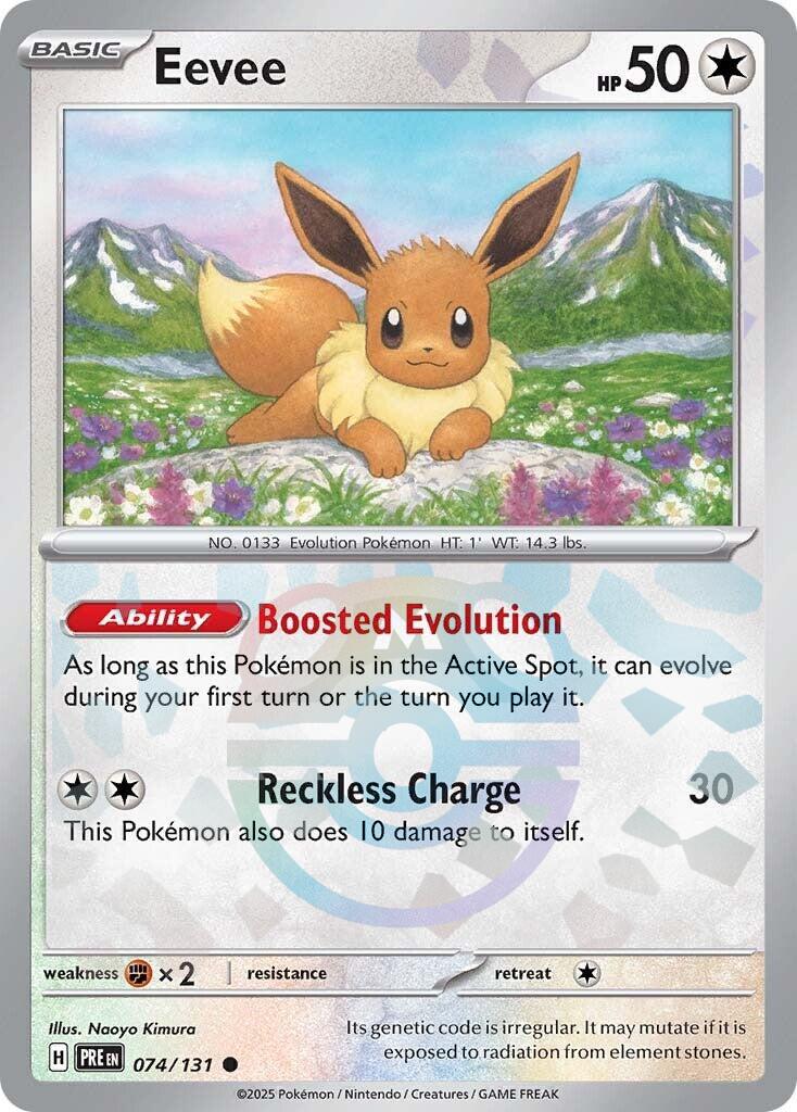 Eevee (074/131) (Master Ball Pattern) [Scarlet & Violet: Prismatic Evolutions] | Exor Games New Glasgow