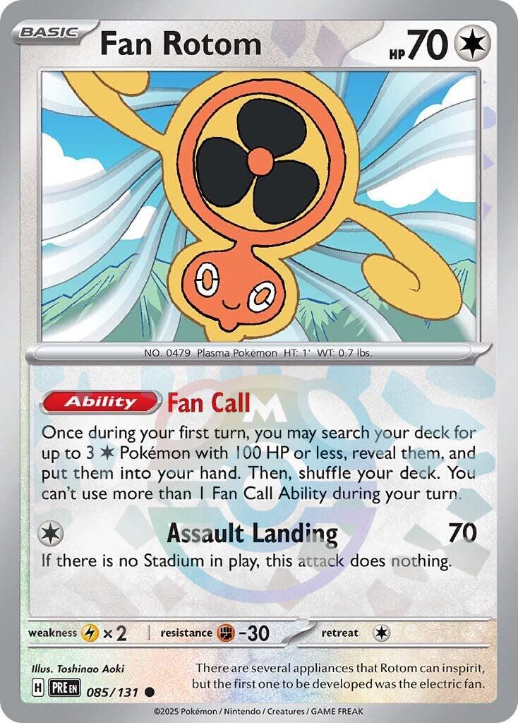 Fan Rotom (085/131) (Master Ball Pattern) [Scarlet & Violet: Prismatic Evolutions] | Exor Games New Glasgow