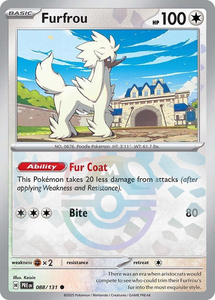 Furfrou (088/131) (Master Ball Pattern) [Scarlet & Violet: Prismatic Evolutions] | Exor Games New Glasgow