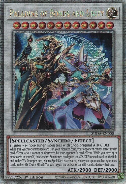 Paladins of Bonds and Unity [SUDA-EN000] Quarter Century Secret Rare | Exor Games New Glasgow