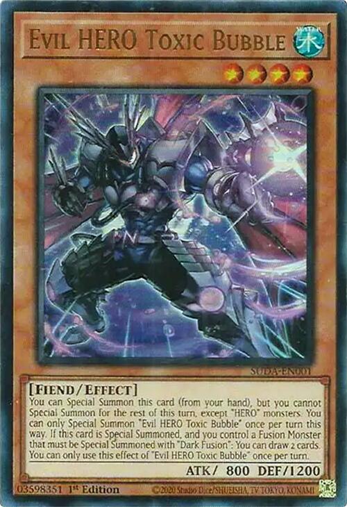Evil HERO Toxic Bubble [SUDA-EN001] Ultra Rare | Exor Games New Glasgow