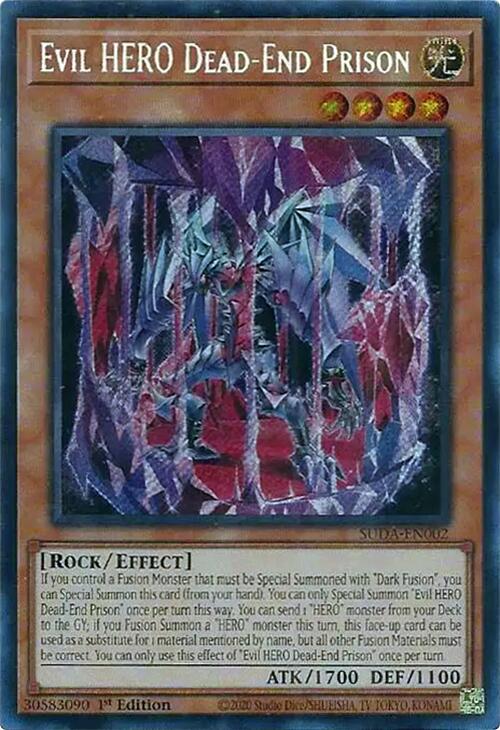 Evil HERO Dead-End Prison [SUDA-EN002] Secret Rare | Exor Games New Glasgow