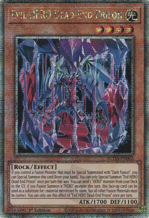Evil HERO Dead-End Prison (Quarter Century Secret Rare) [SUDA-EN002] Quarter Century Secret Rare | Exor Games New Glasgow