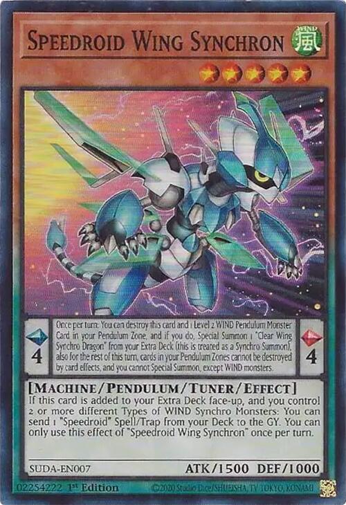 Speedroid Wing Synchron [SUDA-EN007] Super Rare | Exor Games New Glasgow
