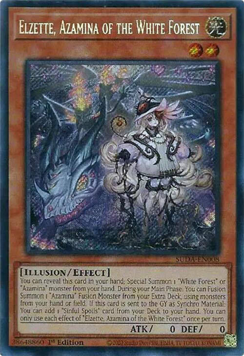 Elzette, Azamina of the White Forest [SUDA-EN008] Secret Rare | Exor Games New Glasgow