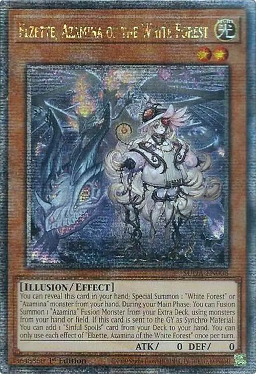 Elzette, Azamina of the White Forest (Quarter Century Secret Rare) [SUDA-EN008] Quarter Century Secret Rare | Exor Games New Glasgow