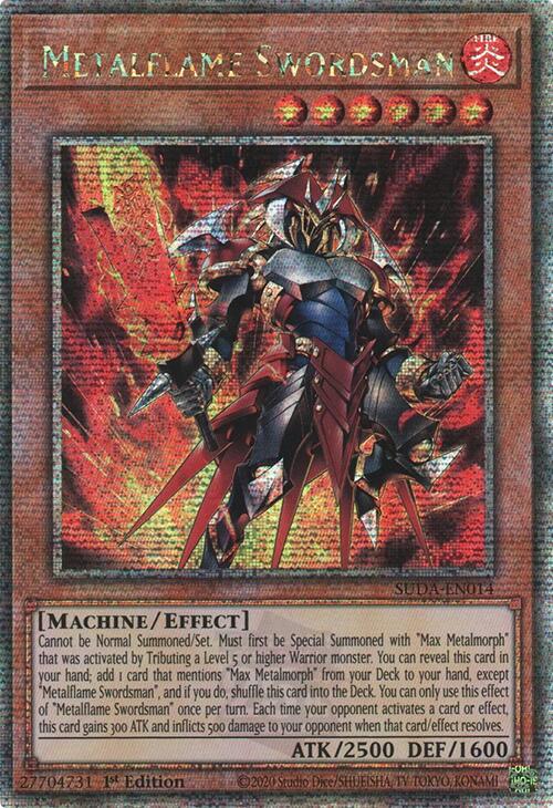Metalflame Swordsman (Quarter Century Secret Rare) [SUDA-EN014] Quarter Century Secret Rare | Exor Games New Glasgow