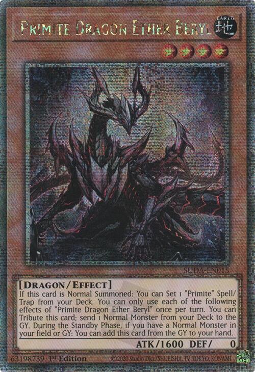 Primite Dragon Ether Beryl (Quarter Century Secret Rare) [SUDA-EN015] Quarter Century Secret Rare | Exor Games New Glasgow