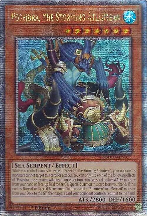 Poseidra, the Storming Atlantean (Quarter Century Secret Rare) [SUDA-EN016] Quarter Century Secret Rare | Exor Games New Glasgow
