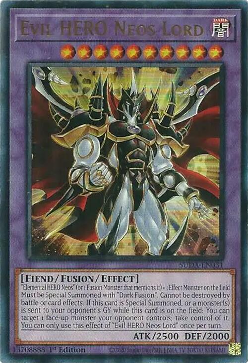 Evil HERO Neos Lord [SUDA-EN031] Ultra Rare | Exor Games New Glasgow
