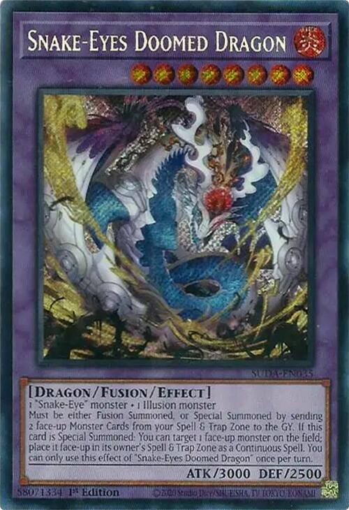 Snake-Eyes Doomed Dragon [SUDA-EN035] Secret Rare | Exor Games New Glasgow