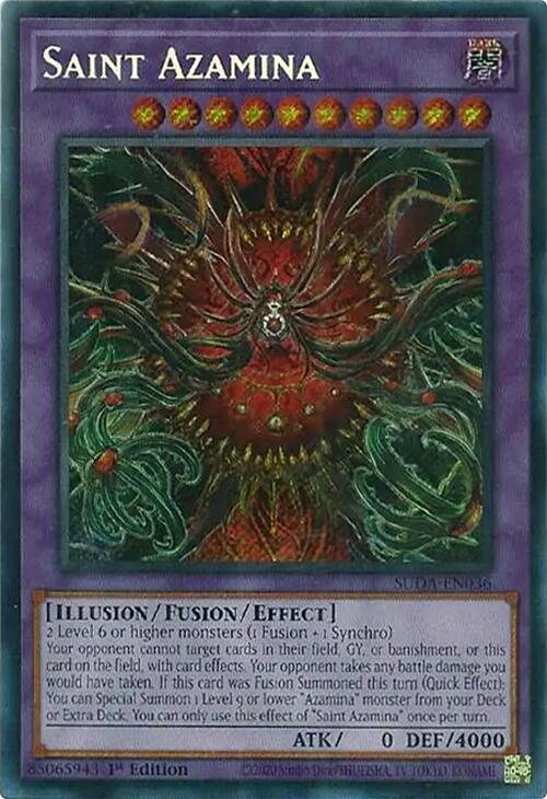Saint Azamina [SUDA-EN036] Secret Rare | Exor Games New Glasgow