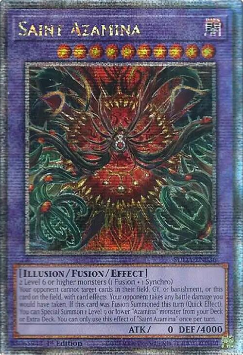 Saint Azamina (Quarter Century Secret Rare) [SUDA-EN036] Quarter Century Secret Rare | Exor Games New Glasgow