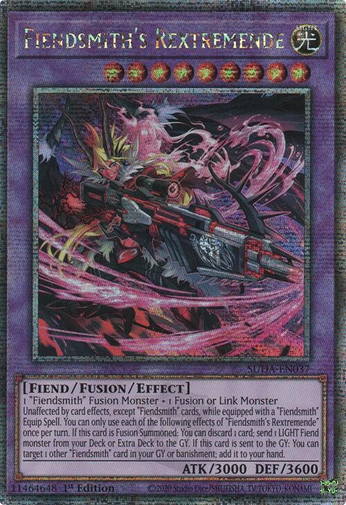 Fiendsmith's Rextremende (Quarter Century Secret Rare) [SUDA-EN037] Quarter Century Secret Rare | Exor Games New Glasgow