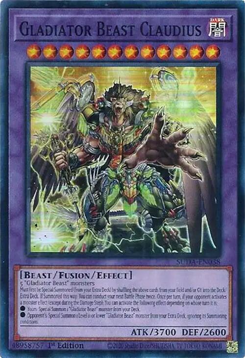 Gladiator Beast Claudius [SUDA-EN038] Super Rare | Exor Games New Glasgow